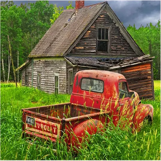 5D DIY Diamond Painting Kits for Adults Kids Countryside Scenery Full Drill Embroidery Cross Stitch Crystal Rhinestone Paintings Pictures Arts Wall Decor Painting Dots Kits {1}