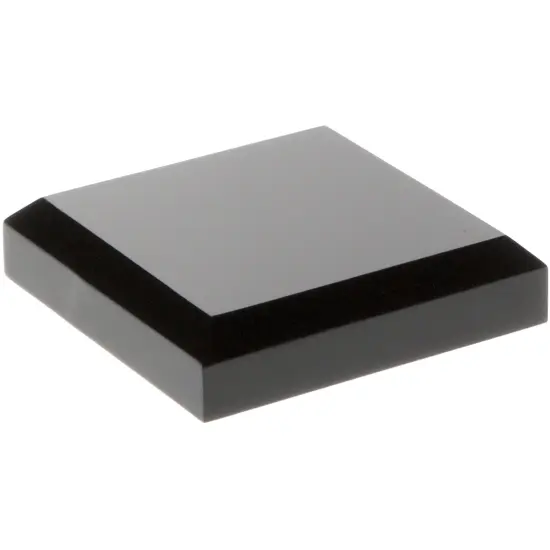 Plymor Black Acrylic Square Beveled Display Base, 2" W x 2" D x 0.5" H {2}