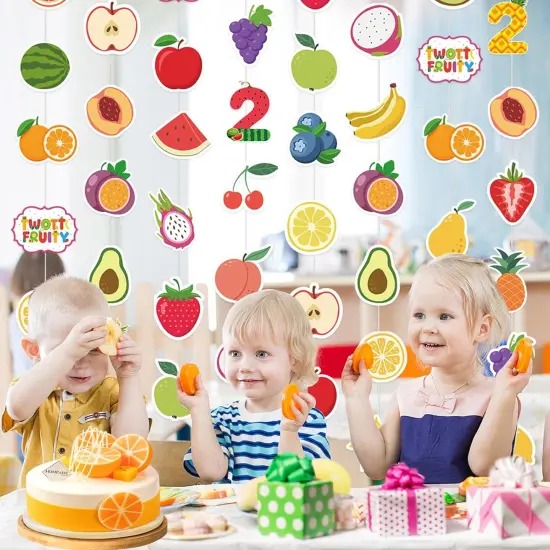 Fruit Party Decorations Twotti Fruity Birthday Hanging Swirls Fruit Birthday Theme Party Supplies {3}