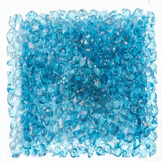 Matubo 2-Hole Czech Glass Silver Splash Gemduo Beads, 50g Aquamarine {2}