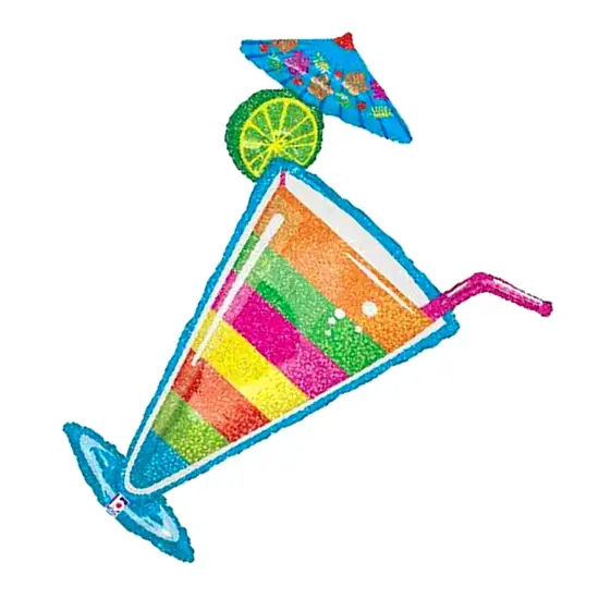 Betallic&reg; 46 Inch Holographic Tropical Parfait Drink Balloon {5}