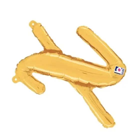 Betallic&reg; 14 inch Script Letter X Gold Air Fill Only {5}