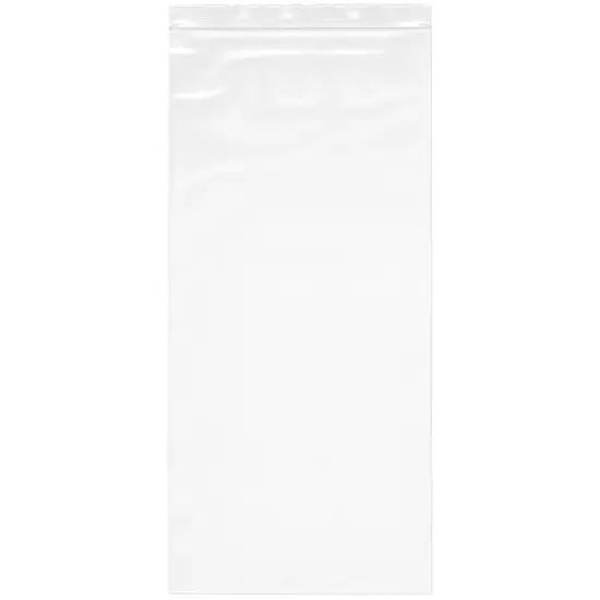 Plymor 8" x 18", 4 Mil Heavy Duty Zipper Reclosable Plastic Bags {1}