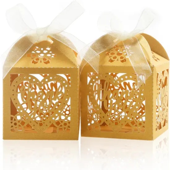 100pcs Thank You Gift Boxes Wedding Party Favor Boxes {1}