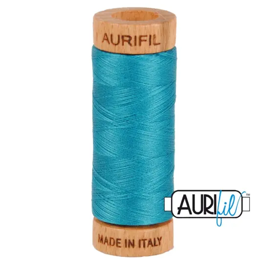 Dark Turquoise (4182) | 80wt Small Spool (274M / 300Y) | Aurifil Thread {1}