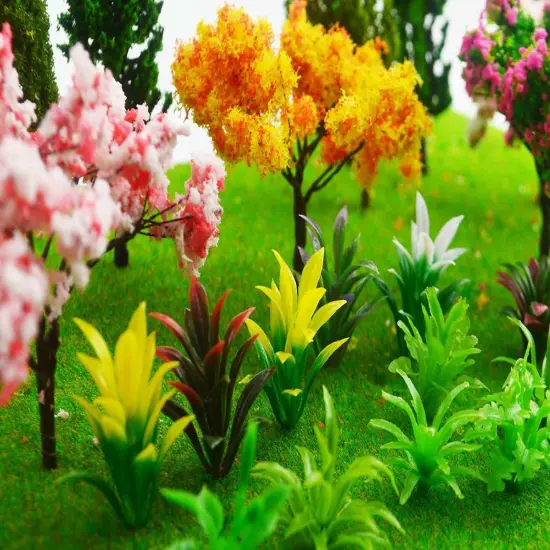 28 Pcs Miniature Fairy Garden Tree Plant Ornament, Mixed Model Trees 1-3 Inches, Miniature Dollhouse Pots Decor Moss Bonsai Micro Landscape {2}
