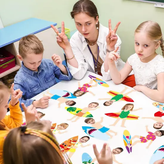 24 Pcs Summer Cutouts Surfboard Cutouts with Photo Space for Bulletin Board DIY Craft Summer {2}