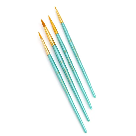 RSET-9190 | 4pc Golden Taklon Round Brush Set {2}