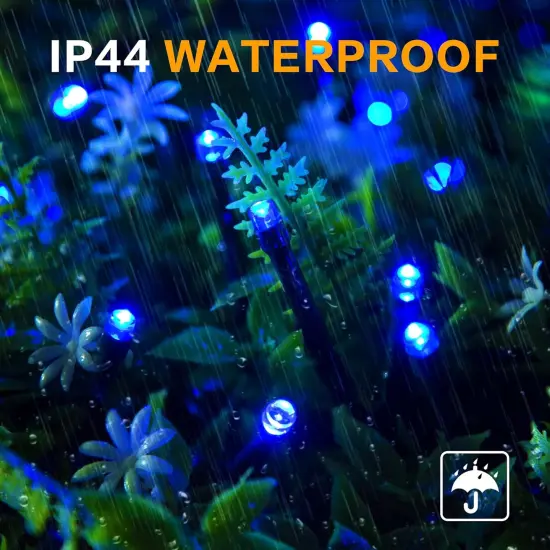 Blue Christmas Lights, 108Ft 300LED Halloween Lights Outdoor Waterproof, End-to-End Indoor Fairy Decorative Lights for Wedding, Party, Halloween Christmas Decor {5}