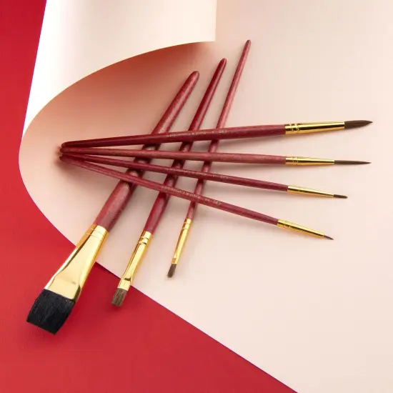 RSET-9151 | 7pc Camel Hair Variety Brush Set {5}