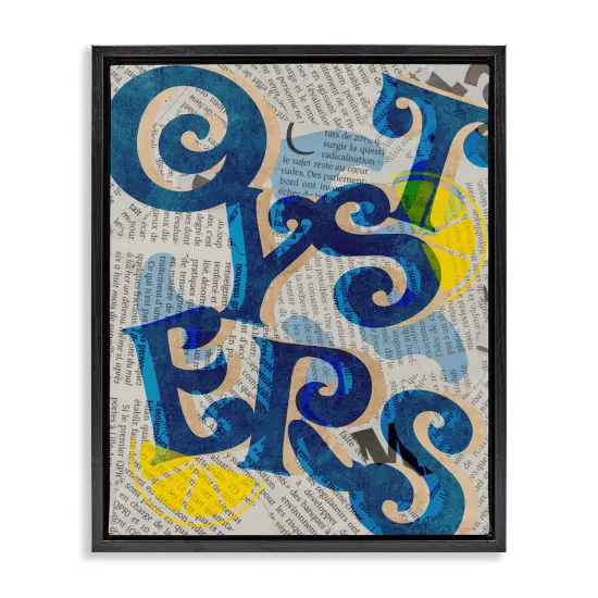 Stupell Industries Classic Retro Oysters Floating Frame Design by Lil' Rue {1}