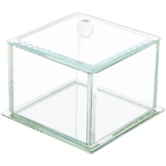 Bard's Clear Beveled Glass Display Box for Jewelry or Keepsakes {1}