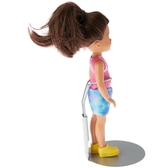 Plymor DSP-25S Silver Adjustable Action Figure Stand, fits 4.5, 5, and 5.5 inch Action Figures, Waist is 1" - 1.5" wide, 3" - 3.5" around {6}