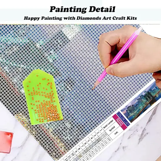 5D Large Diamond Painting Kits for Adults (35.43x11.8inch), Full Round Drill Brook Bridge Pictures Arts Paint by Diamonds Kits Diamond Art Kits for Home Wall Decor Relax Gift {4}