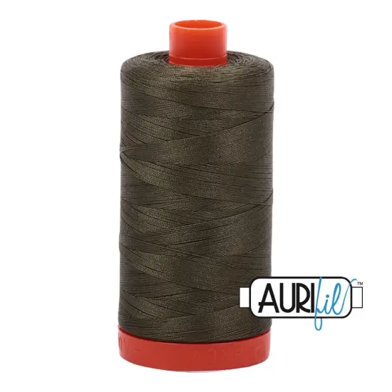 Army Green (2905) | 50wt Large Spool (1300M / 1422Y) | Aurifil Thread {1}