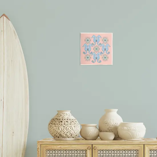 Stupell Industries Symmetrical Coral Seahorse Pattern Wall Plaque Design by Sazerelli Designs {2}
