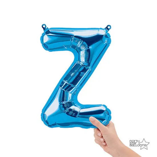 NorthStar Balloons&reg; 16 Inch Letter Z Blue Air Fill Only {1}