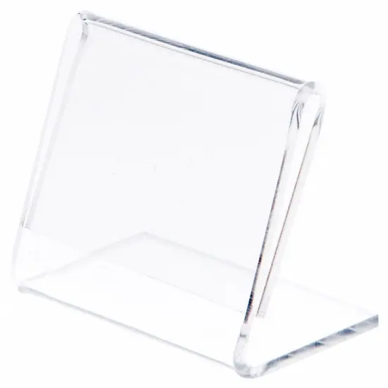 Plymor Clear Acrylic Sign Display / Literature Holder (Angled), 2" W x 1.5" H {2}