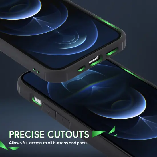 Insten Compatible with iPhone 12 Pro Max Case 6.7 inch (2020) Carbon Fiber Pattern, Matte Translucent PC & Flexible Frame Cover, Minimalist Design, Anti-shock, Full Body Protection, Black {5}