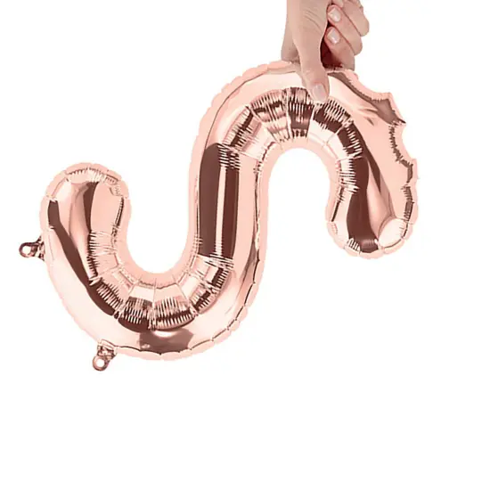 NorthStar Balloons&reg; 16 Inch Letter S Rose Gold Air Fill Only {4}