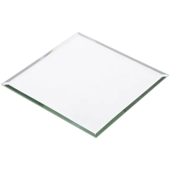 Plymor 5" Square, 3mm Thick Beveled Glass Mirror {1}