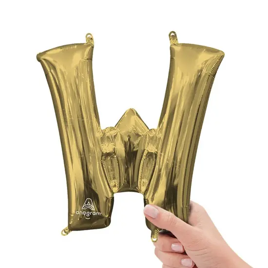 Anagram&reg; 16 Inch Letter W White Gold Air Fill Only {1}