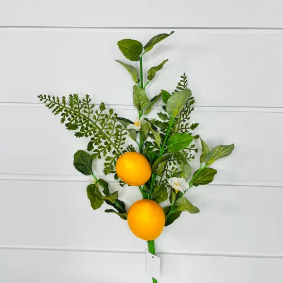 24" Artificial Mixed Greenery Lemon Spray - Fresh and Vibrant Accent-EC8265 {5}