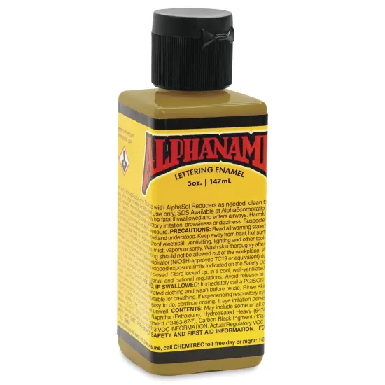 Alpha6 Alphanamel Lettering Enamel - Imitation Gold, 147 ml, Bottle {1}