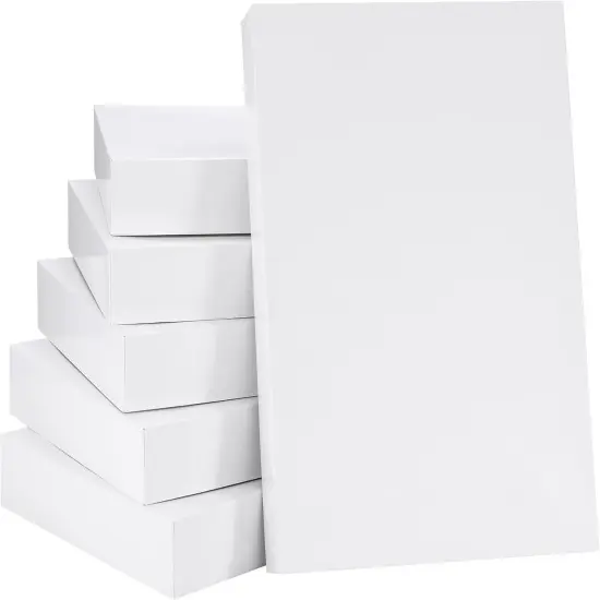 6 Pack 14" Large White Gift Boxes With Lids For Clothes Presents {1}
