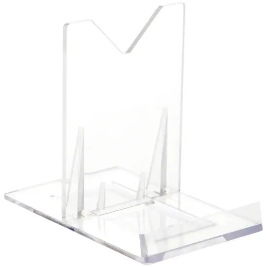 Plymor Clear Acrylic Sliding-Back Adjustable Display Easel, 3.125" H x 2.25" W x 3.5" D {2}