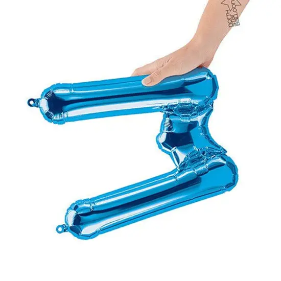 NorthStar Balloons&reg; 16 Inch Letter W Blue Air Fill Only {4}