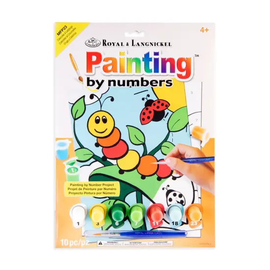 MFP23 | Painting by numbers&trade; Children's 10pc 8.75" x 11.75" Caterpillar & Ladybug Painting Project {1}