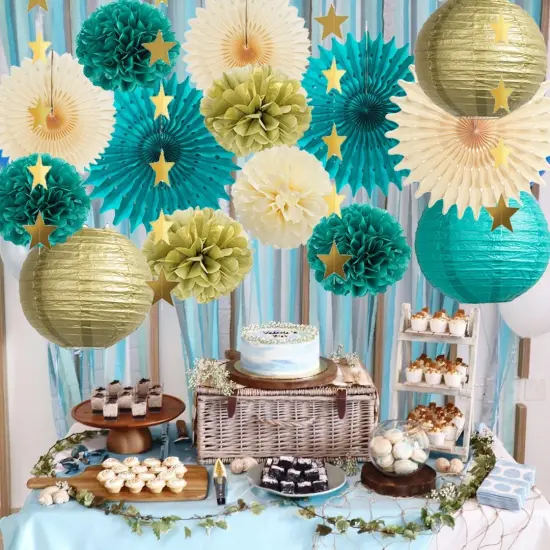 Teal and Gold Party Decorations Teal {2}