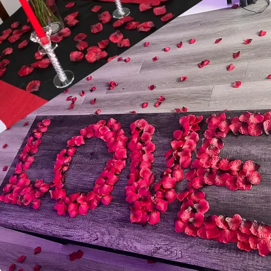 2000 PCS Silk Rose Petals, Artificial Flower Petals for Wedding Party, Valentine's Day,Romantic Night,Proposal Anniversary Flower Decorations Color Dark-Red {3}