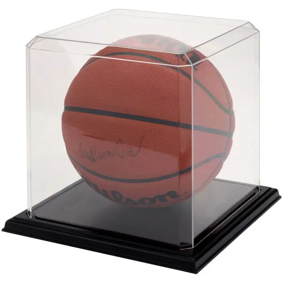 Pioneer Plastics 1010CPBASE Clear Plastic Display Case with Base for Basketballs, Soccer Balls, and Baseball Gloves, 9.75" W x 9.75" D x 9.625" H {3}