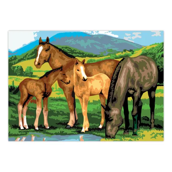 PJL13 | Painting by numbers™ 13pc 11.25" x 15.375" Horses & Foals Painting Project {2}