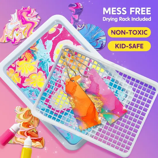 Kits Marbling Paint for Kids, Metallic {2}
