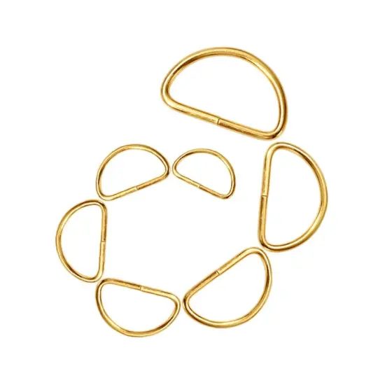 Metal D Ring 1 Inch Brass Plated Loop Ring {2}