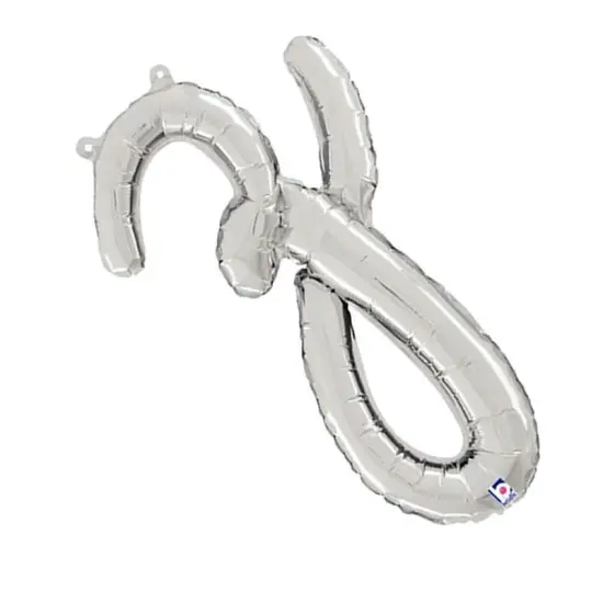 Betallic&reg; 24 inch Script Letter Z Silver Air Fill Only {6}