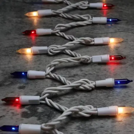 Patriotic String Lights, 100 Count 19.6 FT July 4th Mini White Wire Fairy Lights, 120V UL Certified Connectable Incandescent Independence Day {3}