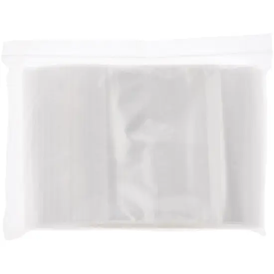 Plymor 5" x 5" (Pack of 100), 2 Mil White-Block Zipper Reclosable Plastic Bags {4}