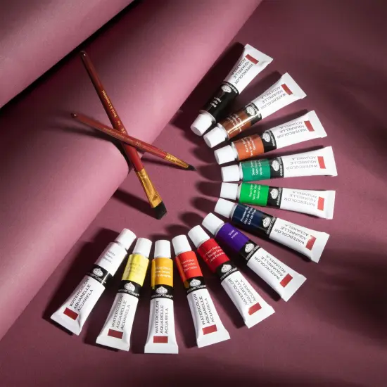 WAT Series | Watercolor Paint Packs with Brushes - 12 ml {6}