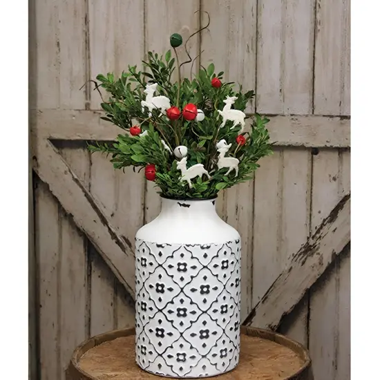 Medium Holiday Jingle Bell Deer Pick 20.75&rdquo; Red Green White Bells for Decor {2}