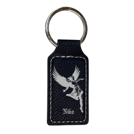 Keychain - Rectangle - Nike Goddess of Victory - Leather Rustic/Gold {3}