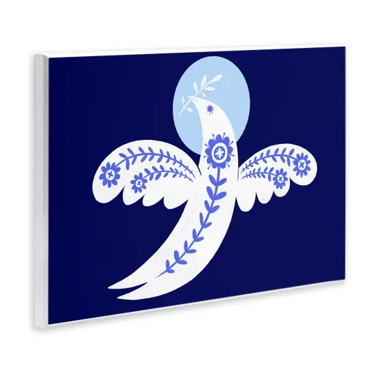 Stupell Industries Peace Dove with Folk Florals Wall Plaque Design by Hannah Moren {3}