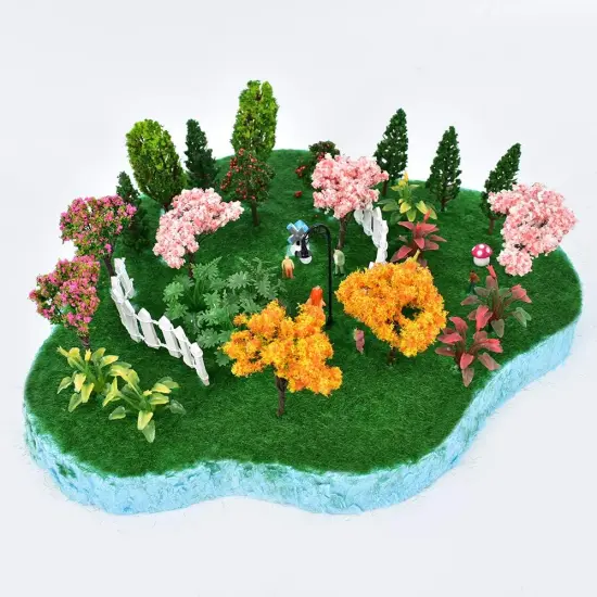 Miniature Fairy Garden Tree Plant Ornament, Miniature Dollhouse Pots Decor Moss Micro Landscape DIY Craft Garden Ornament 12 Pcs {4}