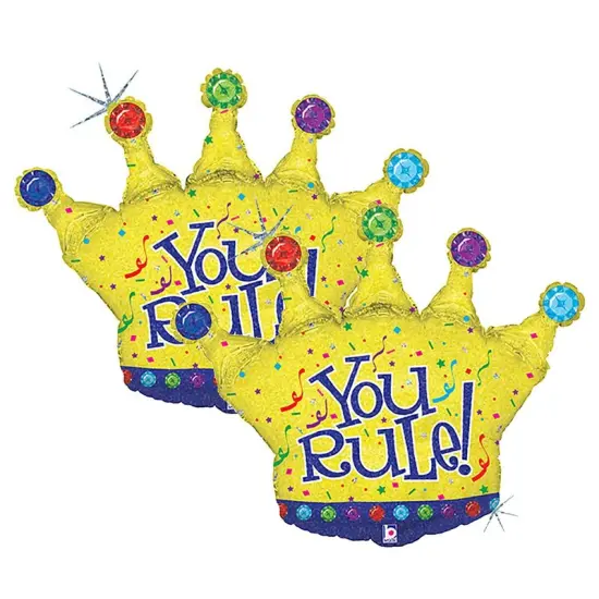 Betallic&reg; 36 Inch You Rule! Crown Balloon {4}