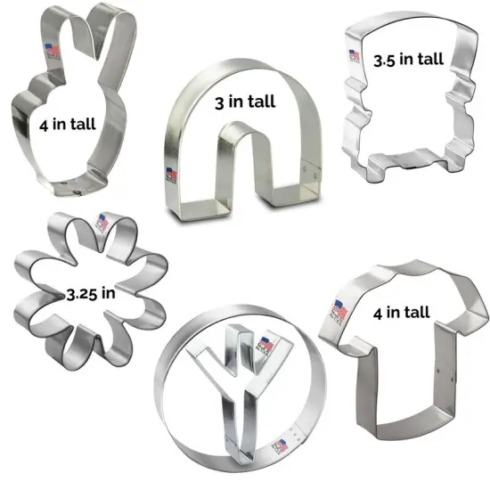 Groovy Cookie Cutter 6 Pc Set. USA Tin Plate Steel - By CookieCutter.Com {3}