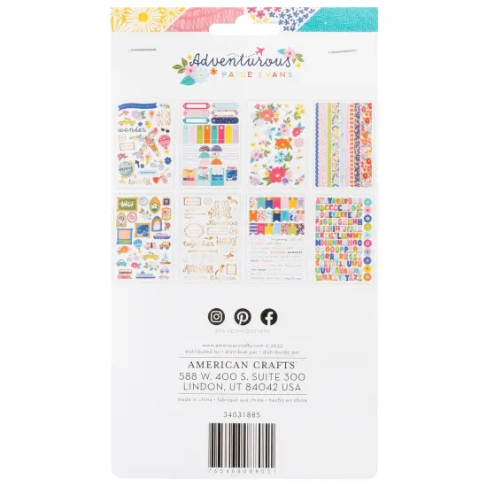 Paige Evans Adventurous Sticker Book-8 Sheets {2}