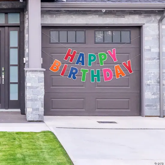 Giant Happy Birthday Outdoor Banner {2}